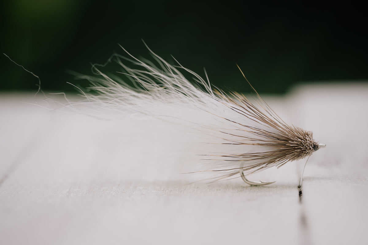 the Rivet snook fly in original colorway tied by Josh Idol of Two Aught Fly Fishing Co