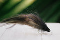 a photo of the Snake tarpon fly in black colorway tied by Josh Idol of Two Aught Fly Fishing Co