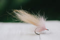 the Swamp Fox tarpon fly in tan & pink colorway tied by Josh Idol of Two Aught Fly Fishing Co